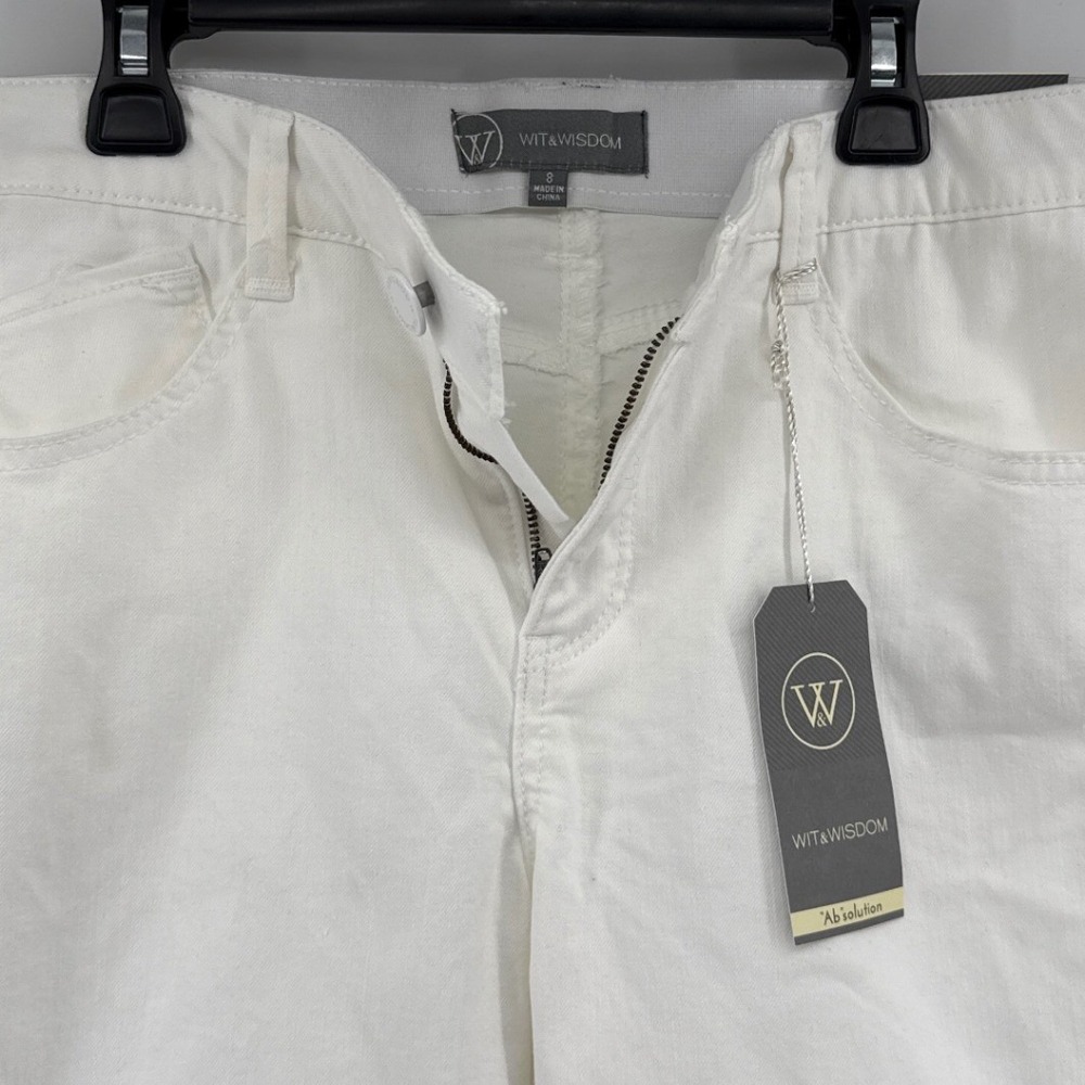 Wit & Wisdom Ab-solution White Bermuda Shorts Women 8 Cuffed L418ZSOW - Picture 7 of 12